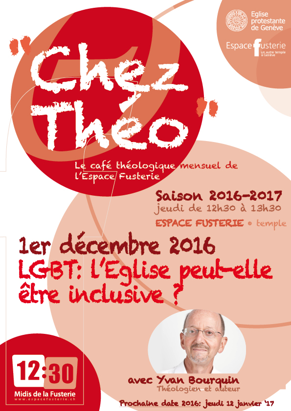Café théologique de l'Espace Fusterie: "LGBT: l'Eglise peut-elle être inclusive?"