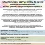 Discriminations LGBT en milieu de travail: sensibilisation et pistes d'actions