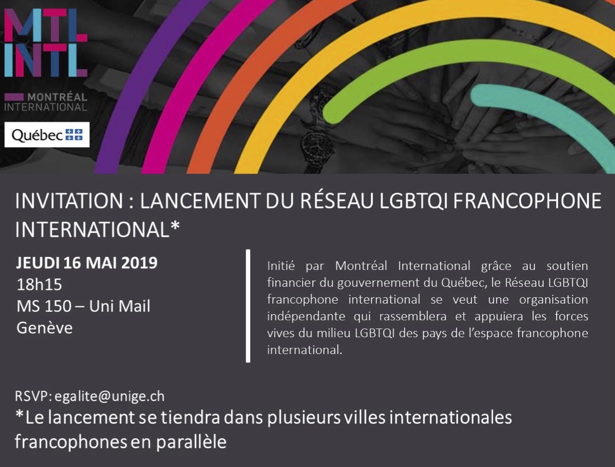 Lancement du réseau LGBTIQ francophone international